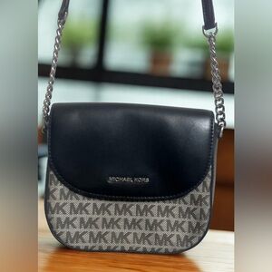 Michael Kors Black and Cream Crossbody Bag